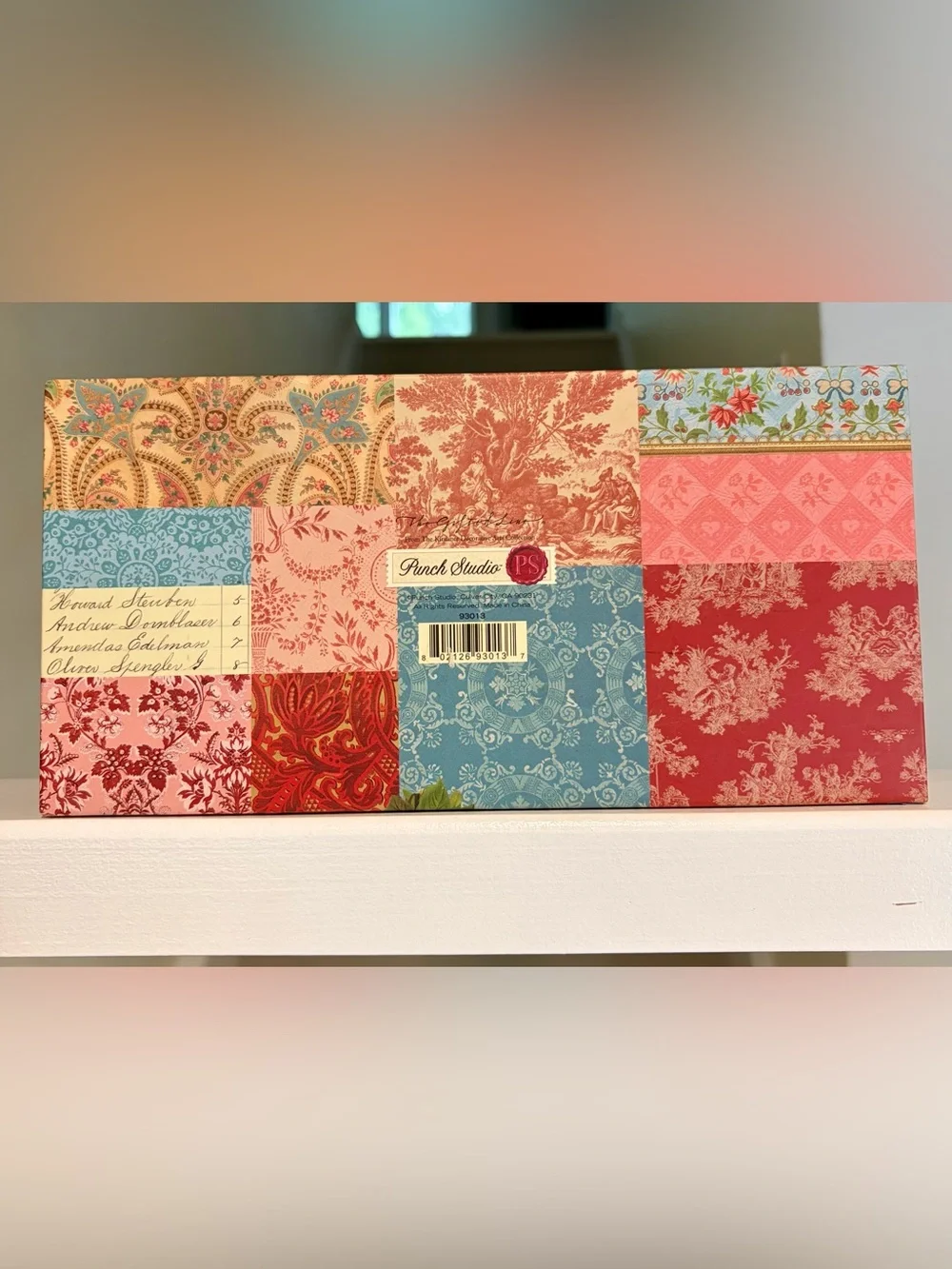 Punch Studio Vintage Floral Jewelry Box Trinket Organizer Keepsake
